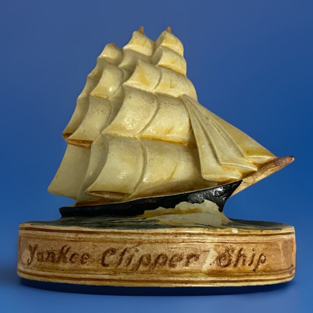 Midcentury Sebastian Miniature Yankee Clipper Ship Westscott Baston 4.5"wx3.5"t